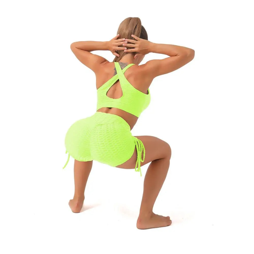 KiKis Push Up Sport Shorts Women - Textured High Waist