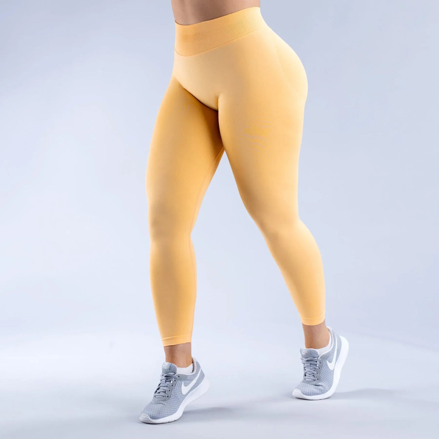 High-Waisted Seamless Sports Leggings - Pink Comfort