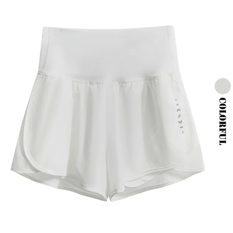 DRUR Women Yoga Shorts High Waist Double Layer Running Gym Shorts With Pocket Summer Sportswear Fitness Clothes Jogger Short New