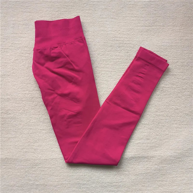 Women Scrunch Butt Seamless Leggings Blue