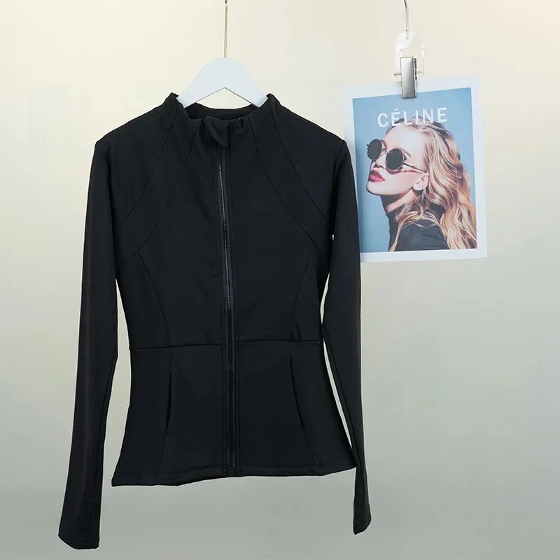 Women's Fleece Yoga Jacket - Cozy & Stretchy