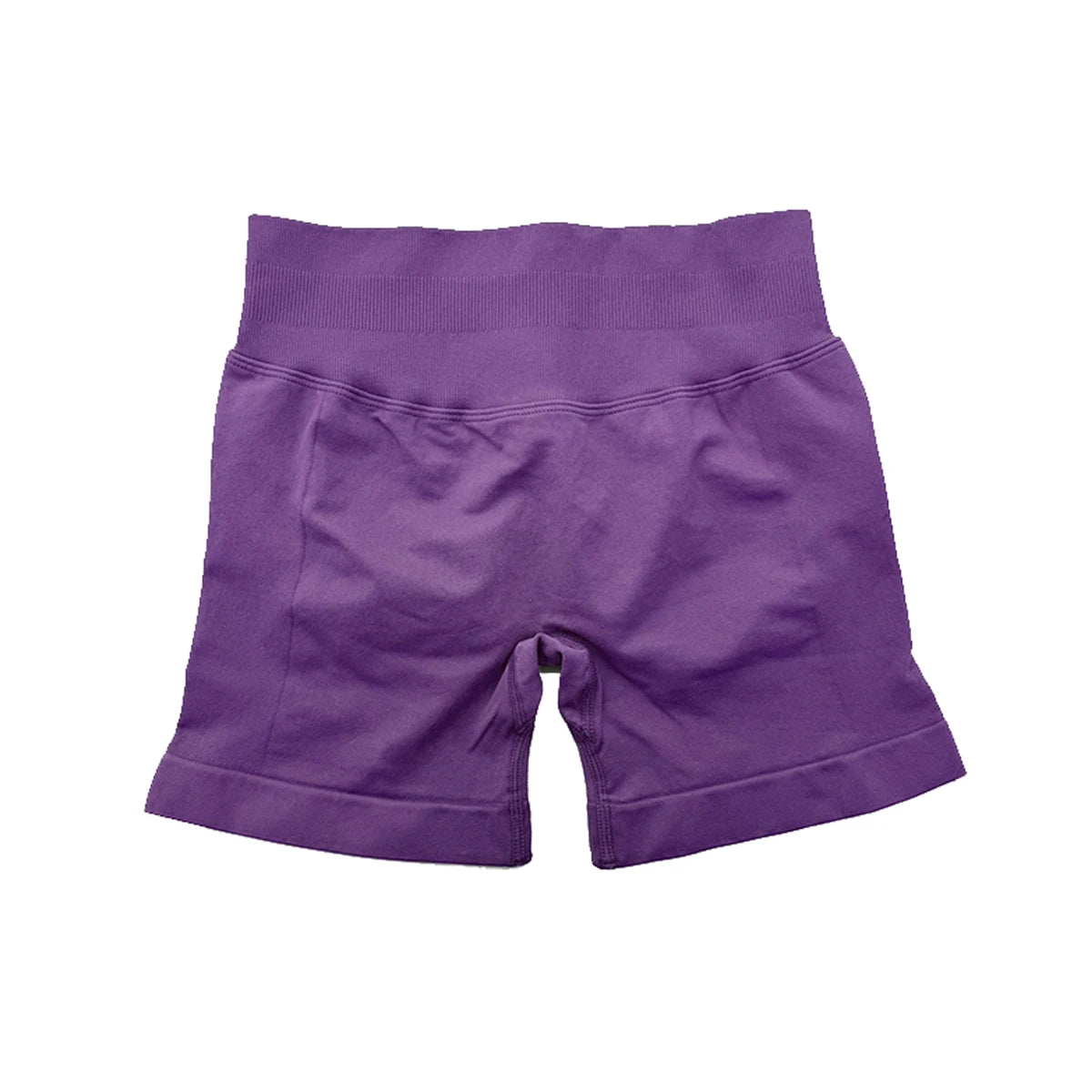 Purple KiKis high waist gym shorts for women with a wide waistband and fitted design