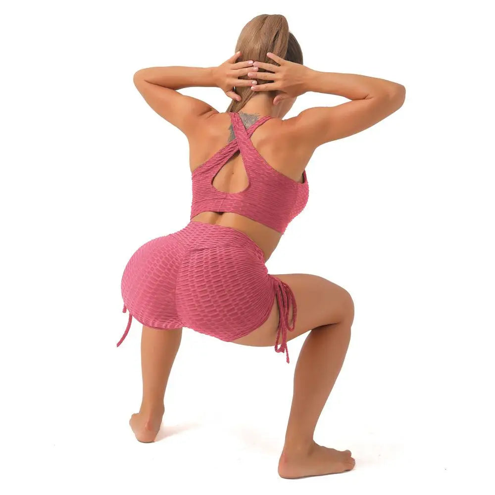 KiKis Push Up Sport Shorts Women - Textured High Waist