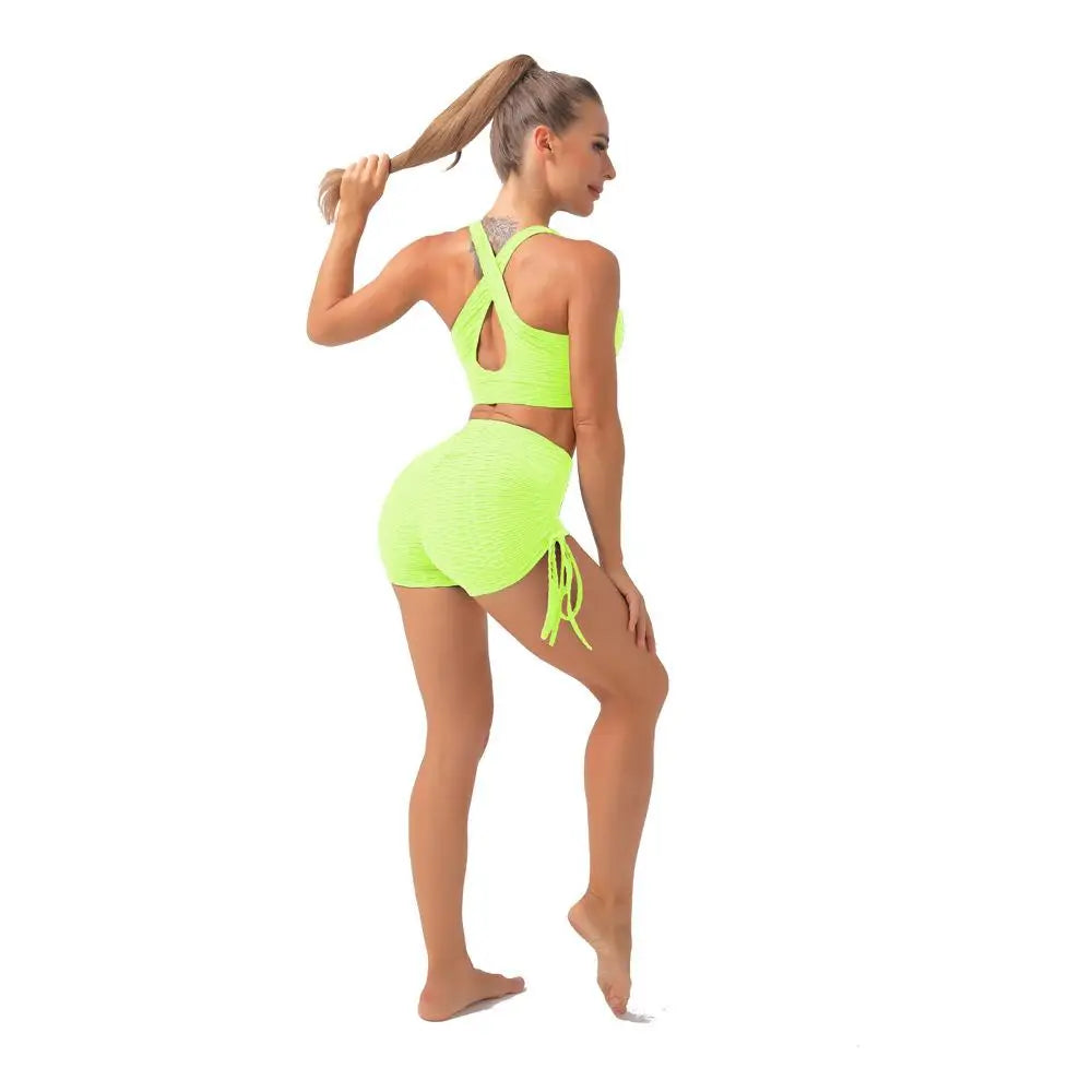 KiKis Push Up Sport Shorts Women - Textured High Waist