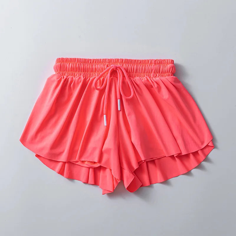 KiKis Yoga Running Skirt Shorts for Women with Pocket