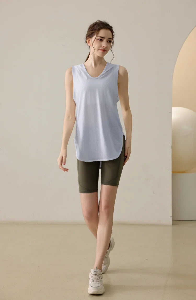 Summer Sleeveless Workout Hoodie for Women