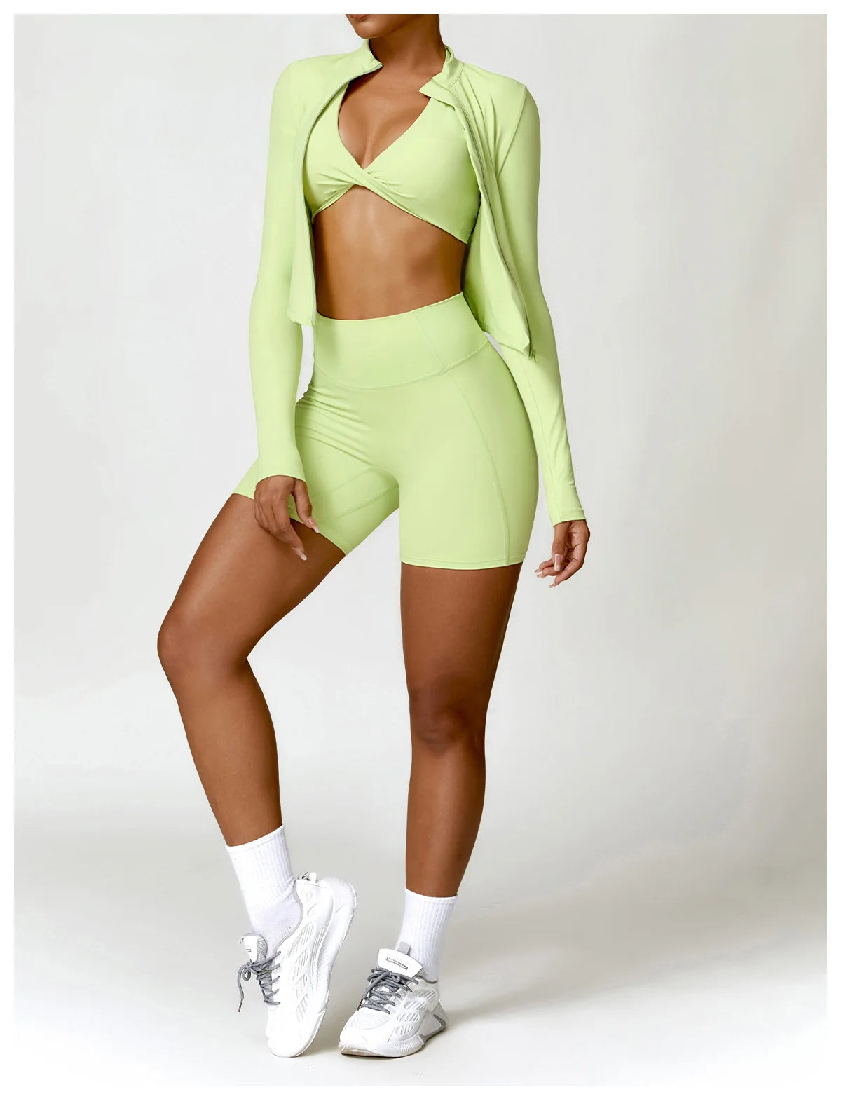 Women's Gym Workout Zip Up Top - Slim Fit