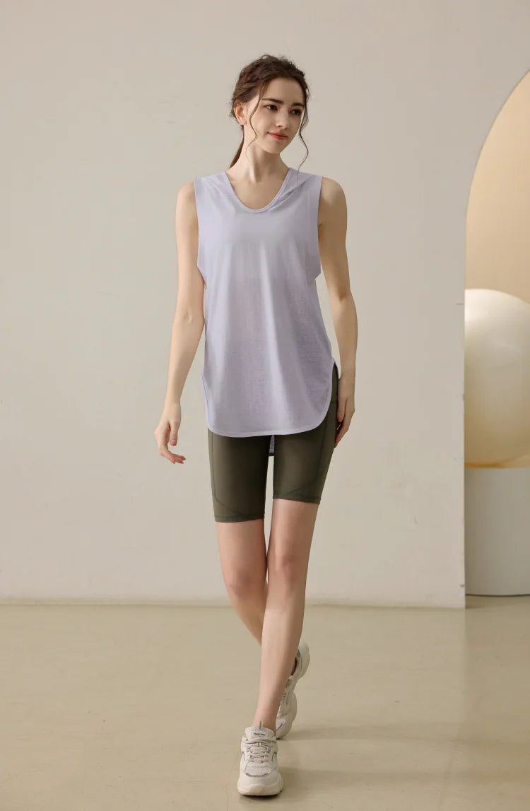 Summer Sleeveless Workout Hoodie for Women