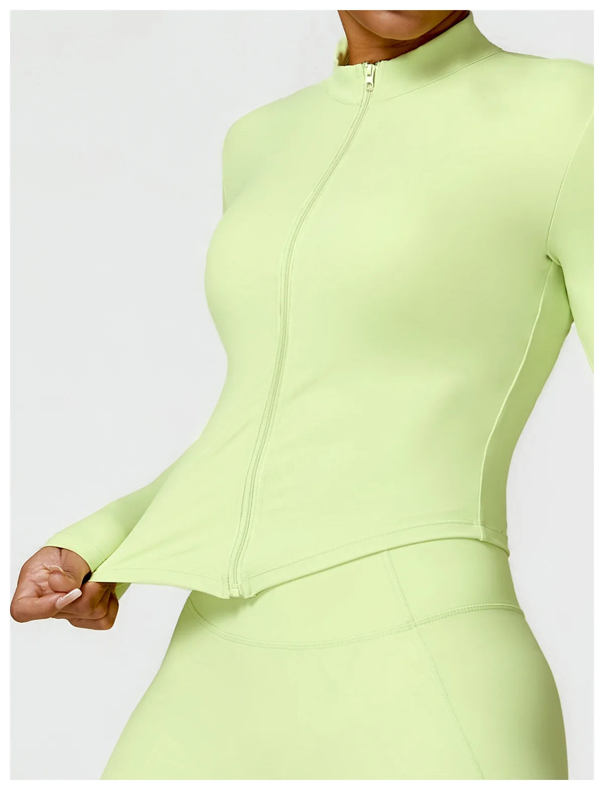 Women's Gym Workout Zip Up Top - Slim Fit