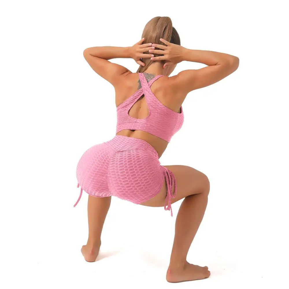 KiKis Push Up Sport Shorts Women - Textured High Waist