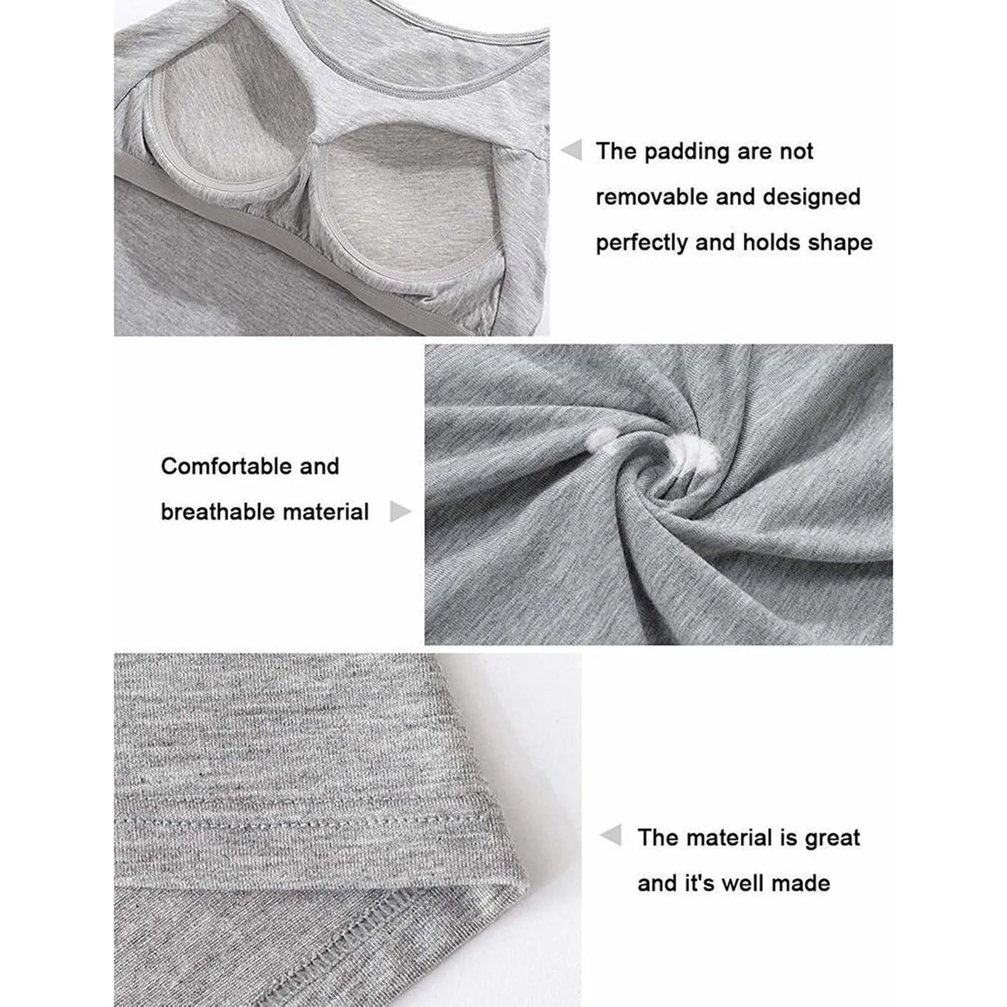 Padded Bra Tank Top for Women – Comfortable Fit