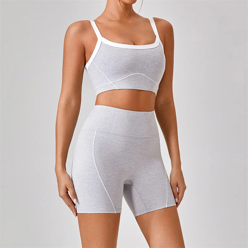 KiKis Women's Nude Fitness Shorts Set – Comfortable & Stylish