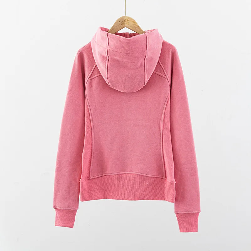 Women's Running Zip Up Hoodie with Windproof Collar