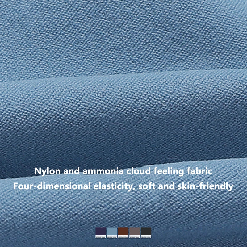KiKis soft blue nylon fabric with four-dimensional elasticity for v back one-piece yoga suit
