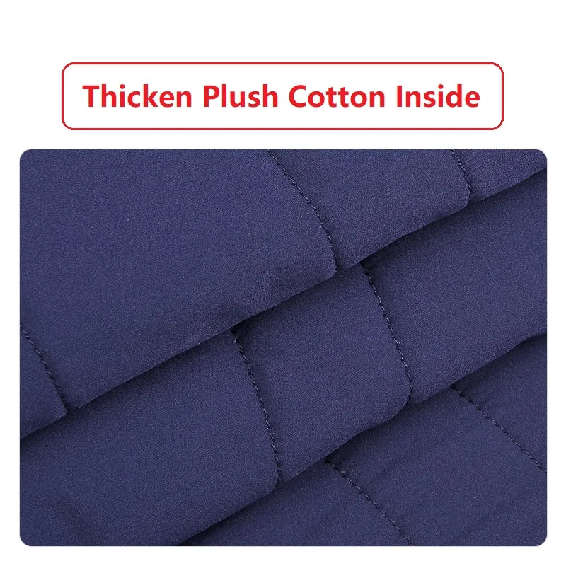 Close-up of thick plush cotton inside women's golf jacket for autumn winter by KiKis