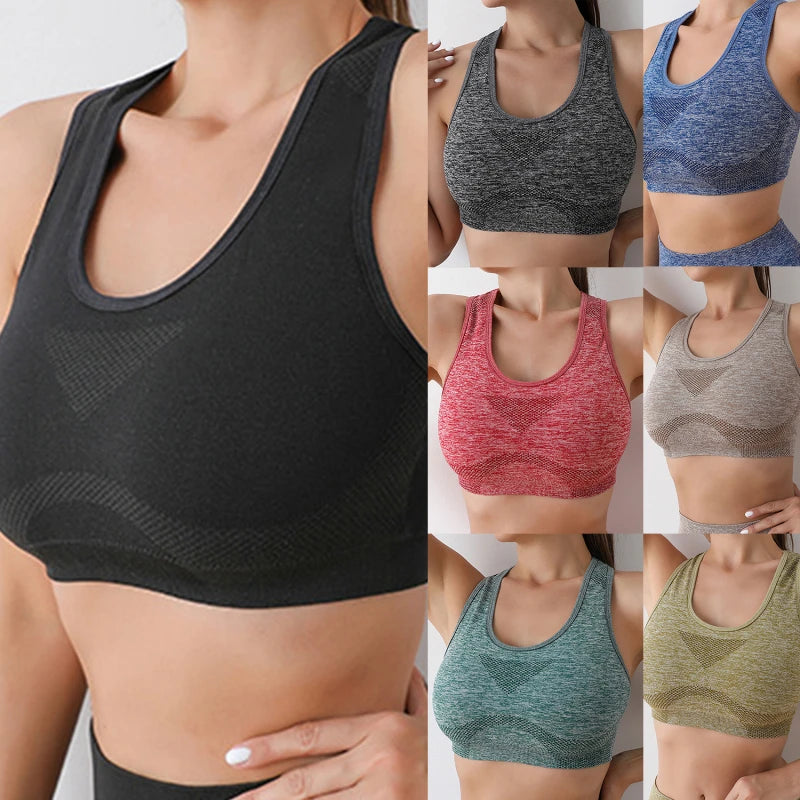 KiKis push up sports bra for women available in multiple colors including black, gray, blue, red, beige, teal, and green