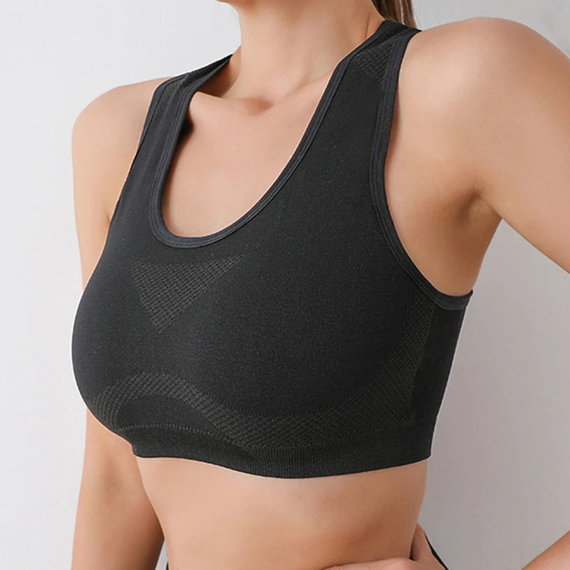Black KiKis push up sports bra for women with seamless design and supportive fit