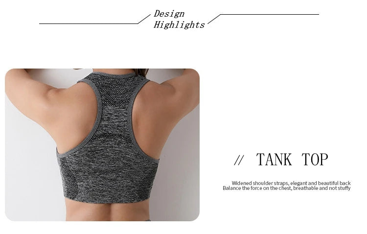 KiKis gray push up sports bra for women with widened shoulder straps and breathable back design