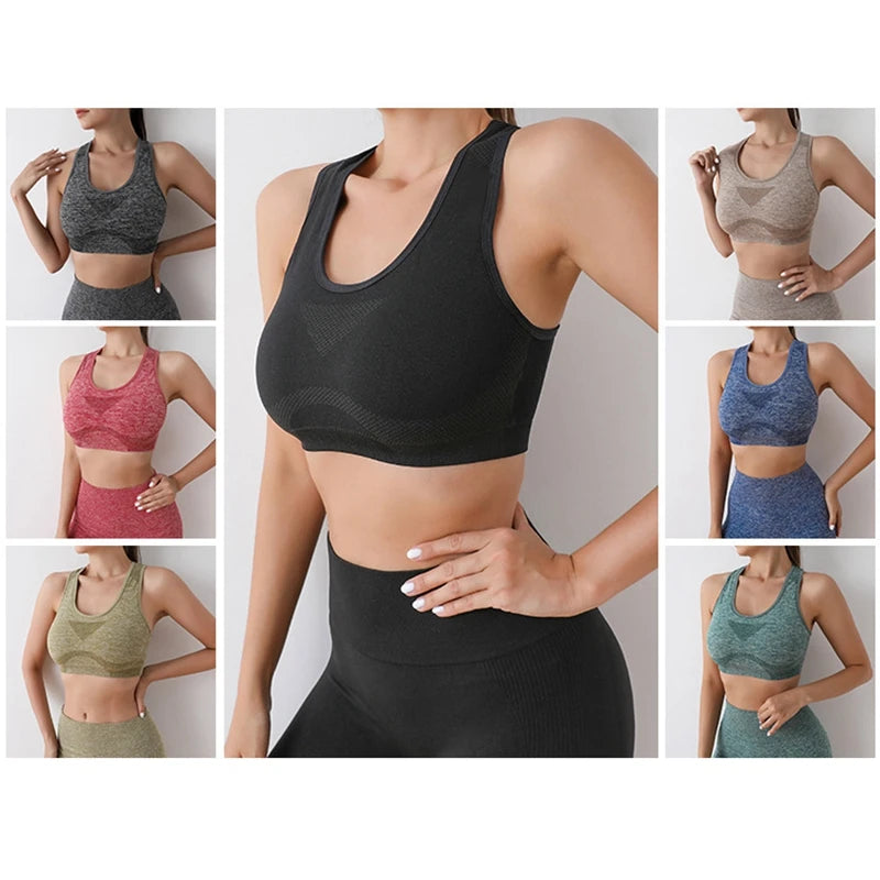 KiKis push up sports bra for women in multiple colors with seamless design and comfortable fit