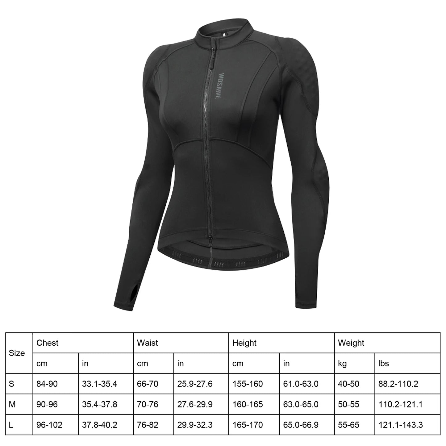 KiKis stylish summer motorcycle jacket for women in black with long sleeves and a front zipper