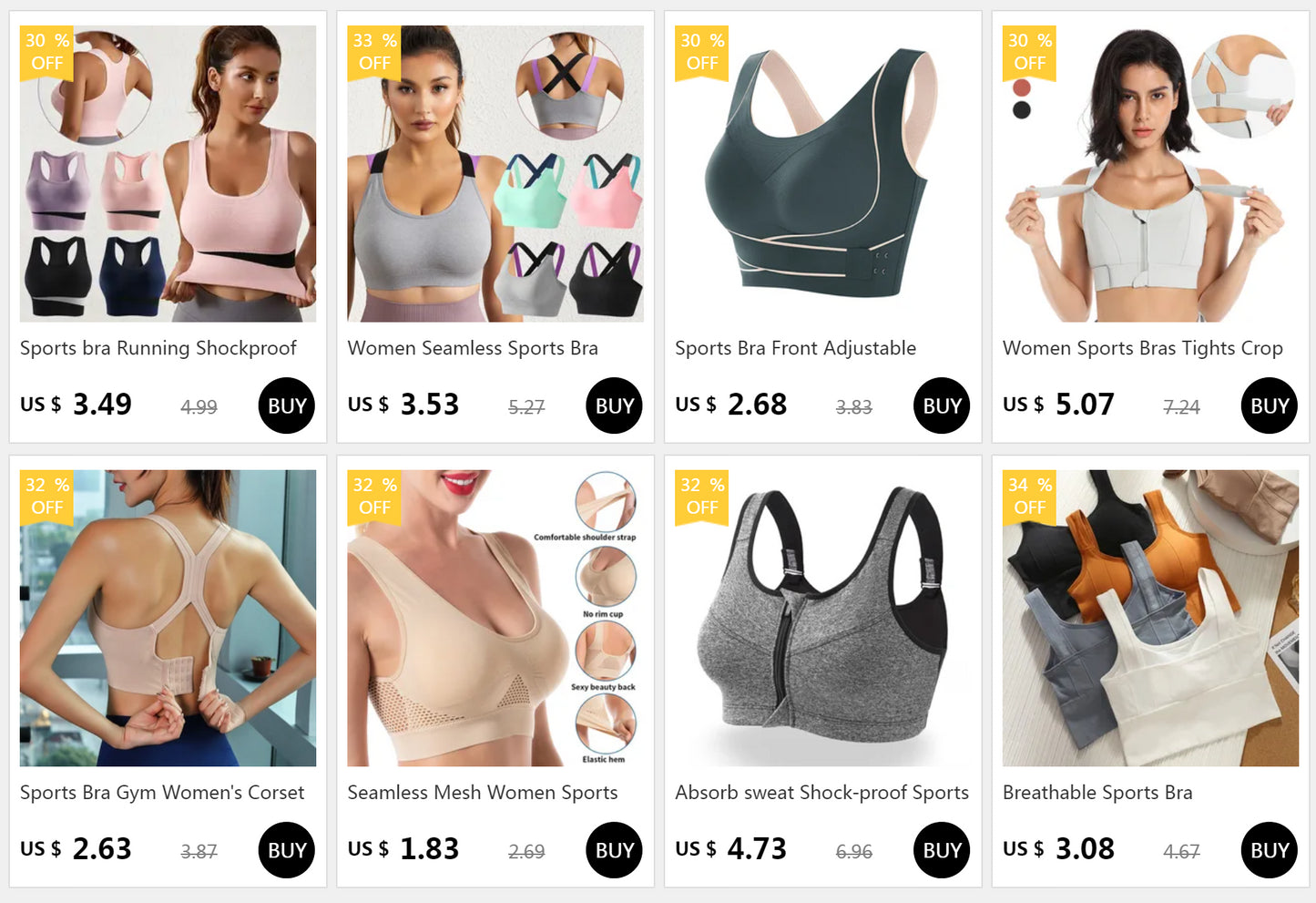 KiKis high impact sports bra for women in various colors and styles with adjustable straps and breathable fabric