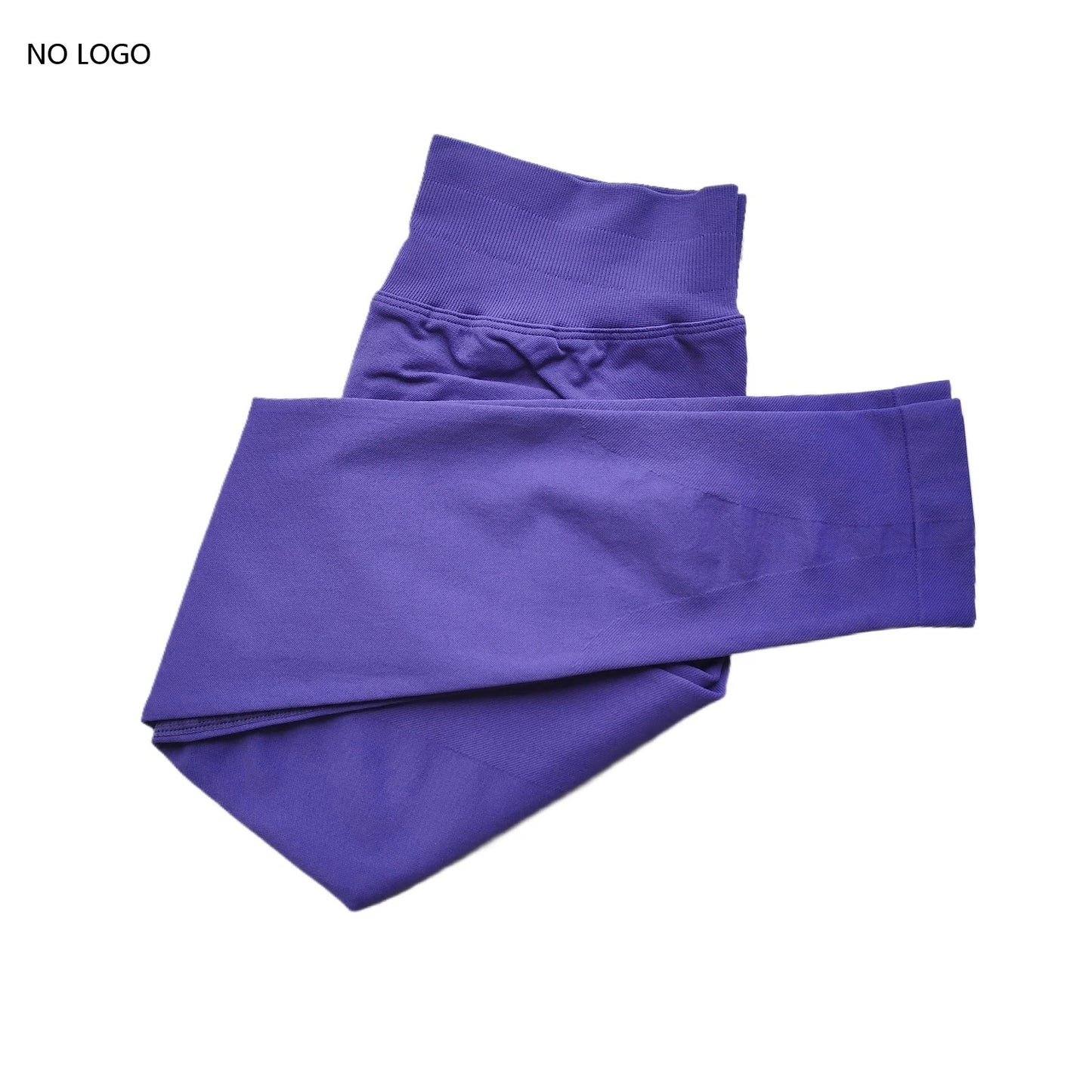 KiKis Woman Scrunch Bum Flare Leggings in purple folded on white background