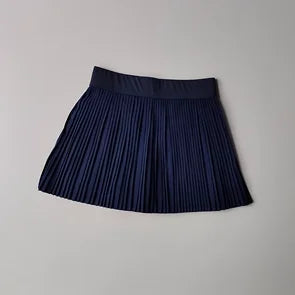 Navy blue Women's Organ Pleated Tennis Skirt by KiKis with a high waistband and sharp pleats