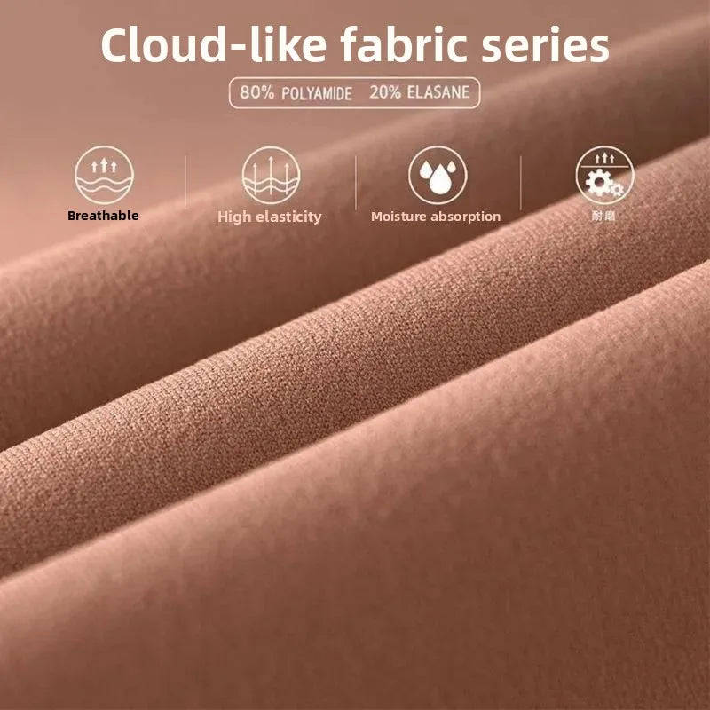 Close-up of breathable, high elasticity, moisture absorption fabric for women's quick dry yoga top by KiKis