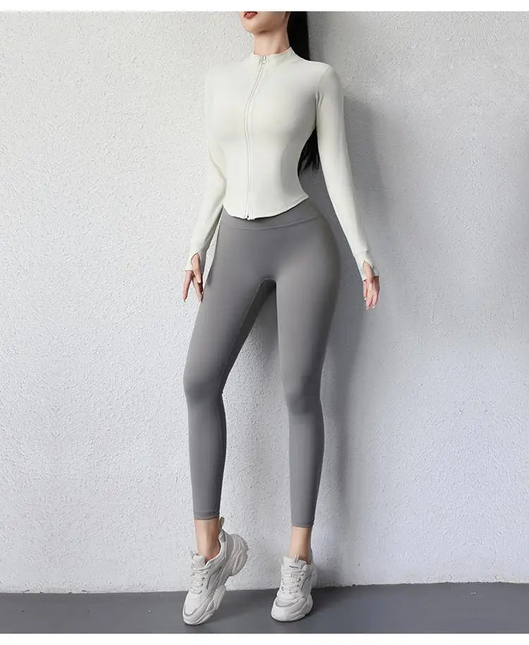 Women's Slim Fit Yoga Jacket - Stretchy & Lightweight