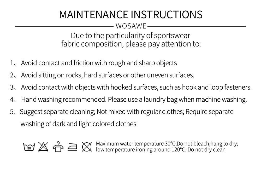Maintenance instructions for women's winter cycling jacket by KiKis with fabric care tips and washing guidelines