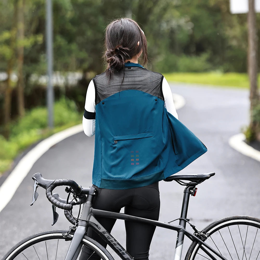 Women's Reflective Cycling Jackets - Neon Green Set