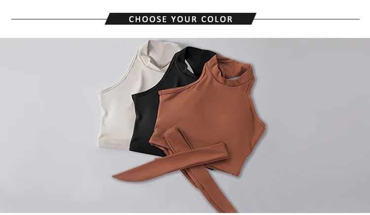 KiKis comfortable workout tank tops for women in white black and brown colors laid flat