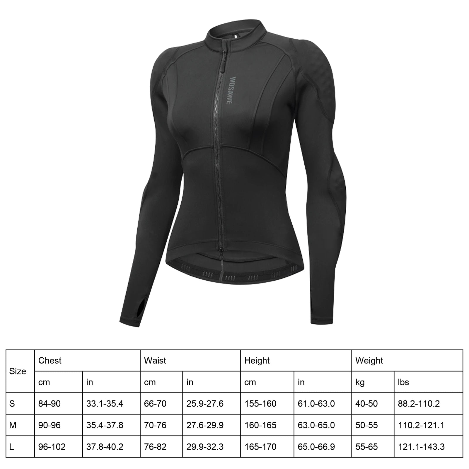 KiKis stylish summer motorcycle jacket for women in black with long sleeves and a front zipper