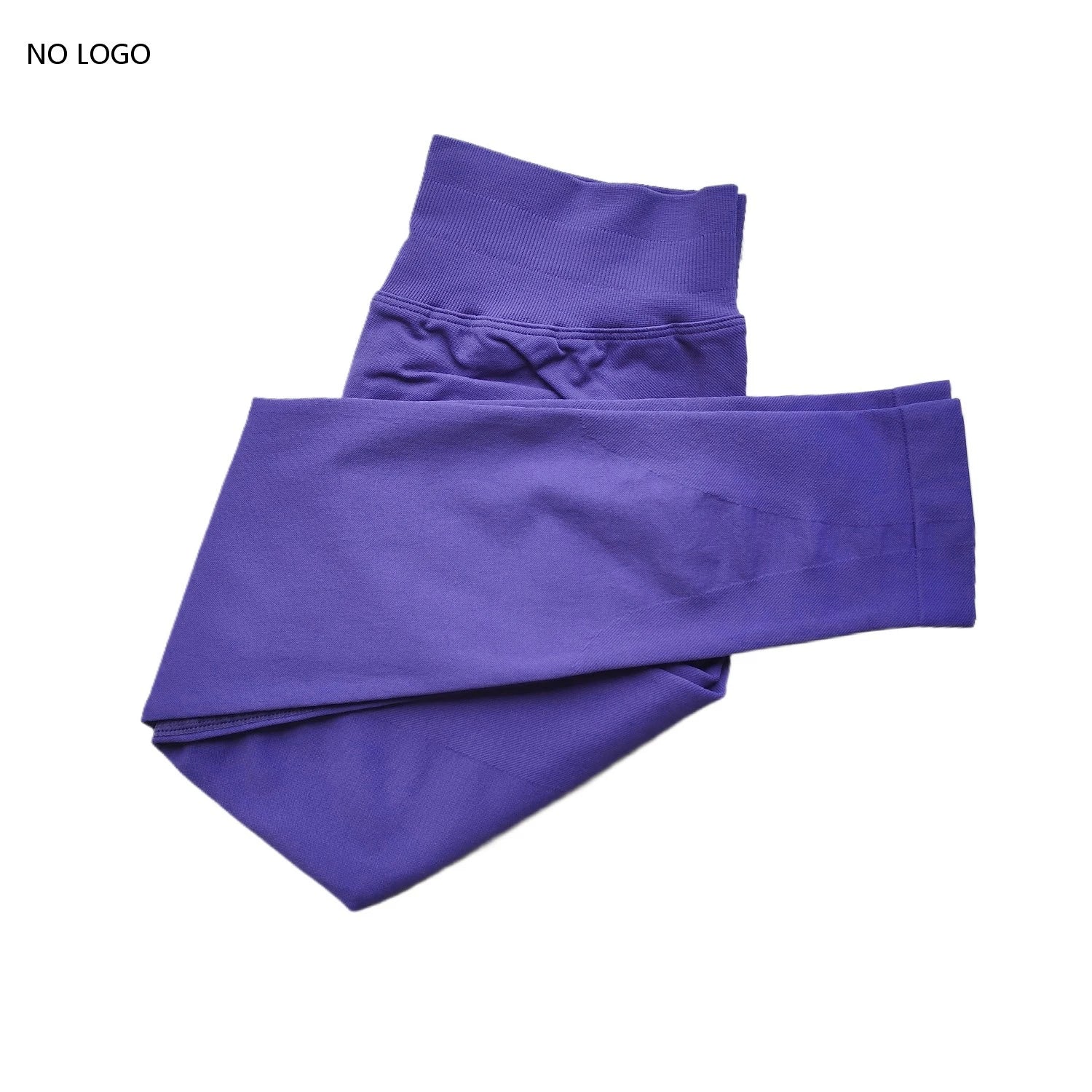 KiKis Woman Scrunch Bum Flare Leggings in purple folded on white background